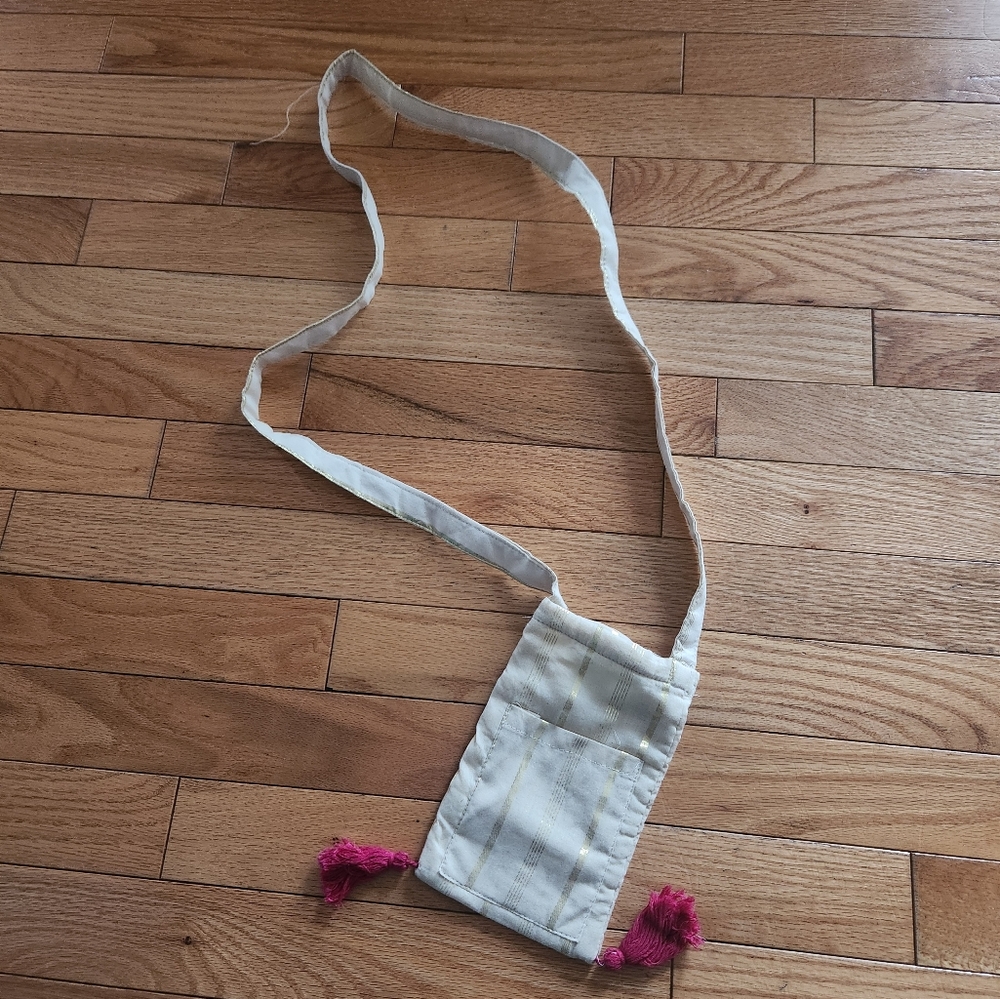 Kid's Cream and Pink Cell Phone Bag Accessory